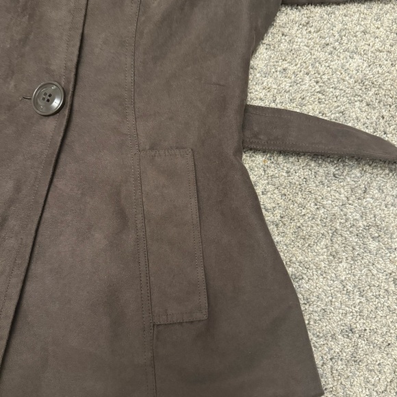 Luii Anthropologie soft faux suede double breasted lined jacket. Women's size L - Picture 9 of 15